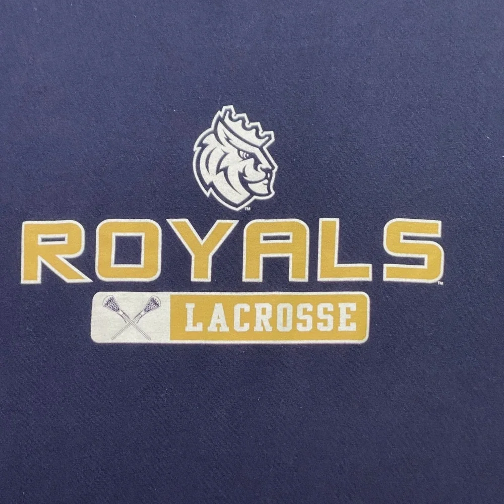 Royals Lacrosse Shirt Mens Medium Spell Out Athleisure Logo Everyday Streetwear - Picture 2 of 8